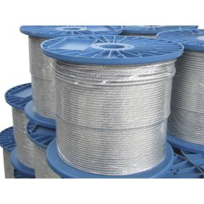 7X7 1/8 hot dipped galvanized steel wire rope 